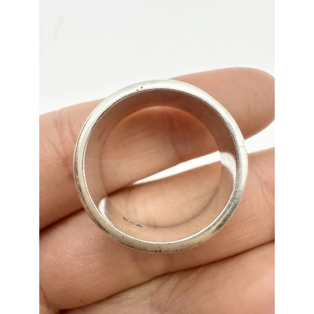 Sterling Silver 925 Modernist Spinning Band Ring Size 8